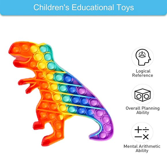 Dinosaur Pop It Fidget Easter Toy - Large Size - Picture 2 of 3